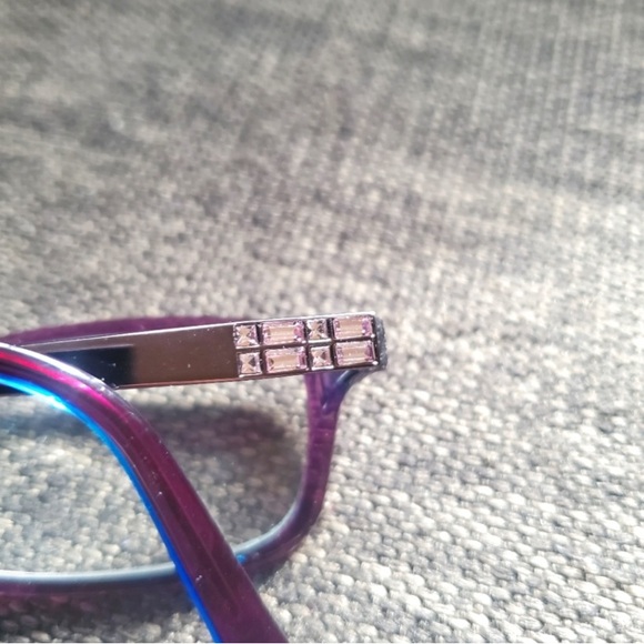 Bebe purple crystal frames with rhinestone accents, comes with case, BB5044 - Picture 4 of 9